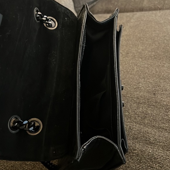 Badgley Mischka | Croco Crossbody w/ Lock & Studs - Picture 8 of 14